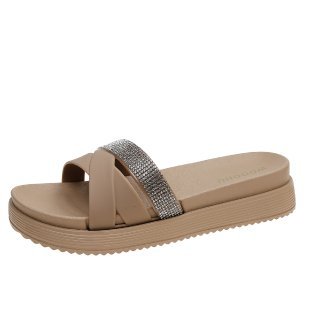Damen Komfort-Sandalen mit funkelndem Riemen R&B