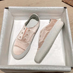 Damen sportliche Slip-On Sneakers mit satiniertem Obermaterial R&B