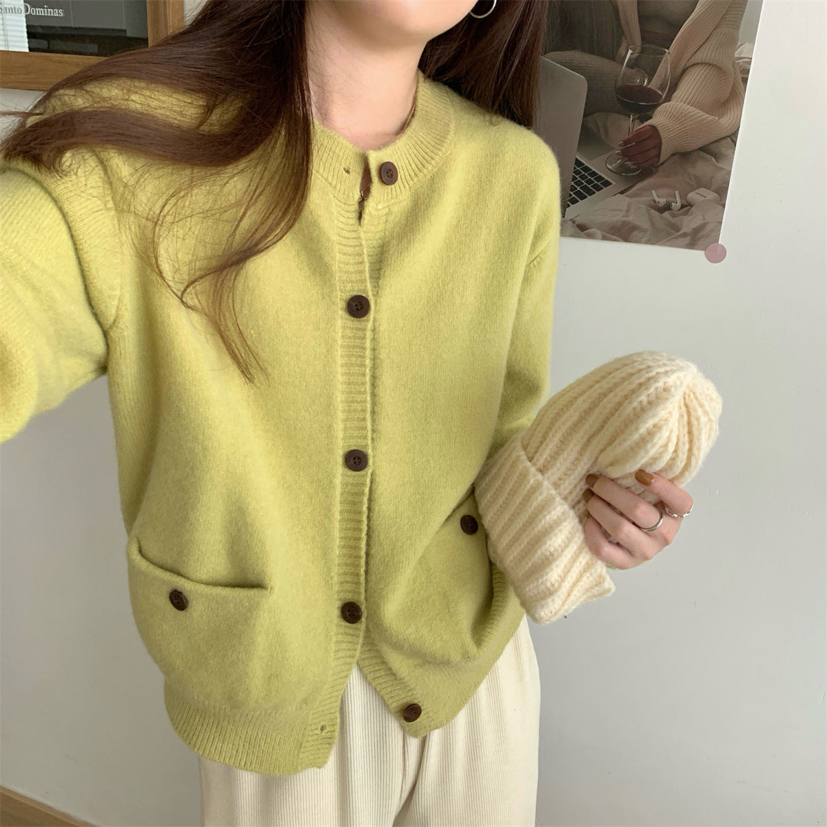 Damen Kuschelige Strickjacke mit praktischen Taschen