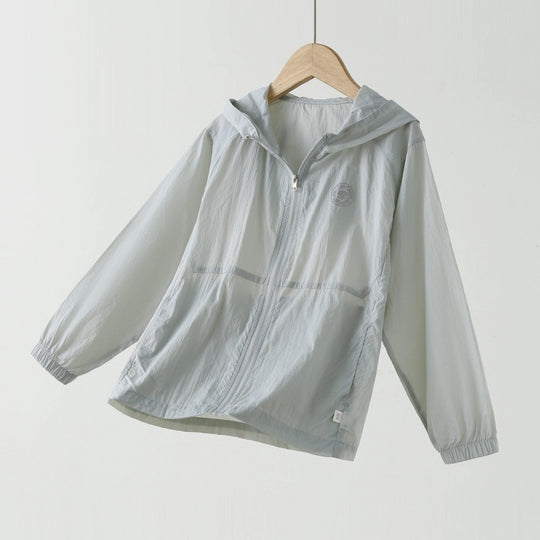 Unisex nan ultraleichte Kapuzen-Sommerjacke mit durchgehendem Reißverschluss und elastischen Bündchen  R&B