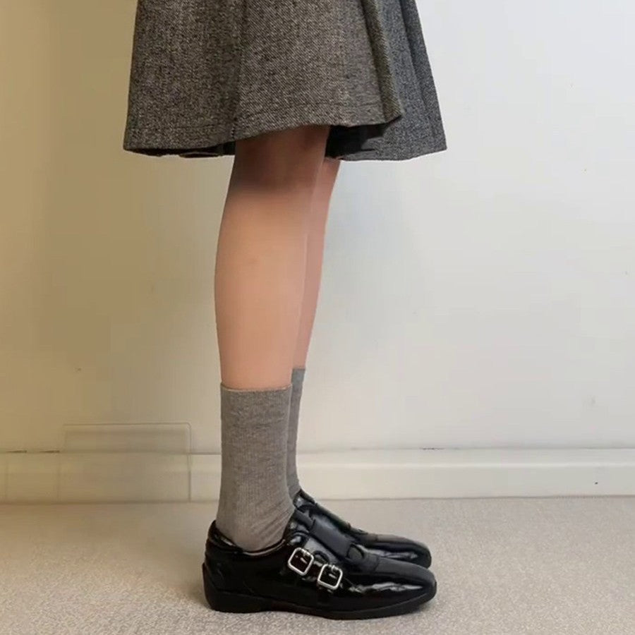 Damen elegante Schnürschuhe mit doppeltem Riemenverschluss R&B