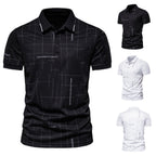 Herren Poloshirt mit modernem grafischen Druck und atmungsaktiven Eigenschaften