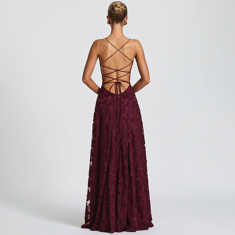 Damen Elegantes Abendkleid mit Wunderschönen Floral Mustern und Raffinierten Details R&B