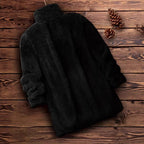 Damen Flauschige Teddyjacke mit hohem Kragen und seitlichen Taschen R&B