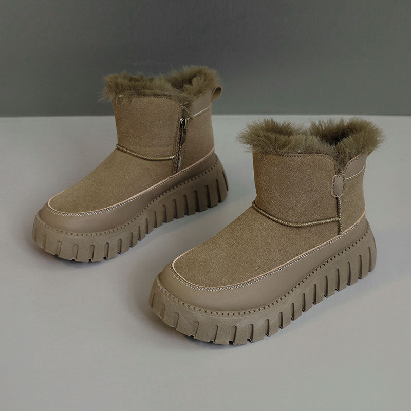 Damen Winterstiefel mit luxuriösem Kunstfell und rutschfester Sohle R&B