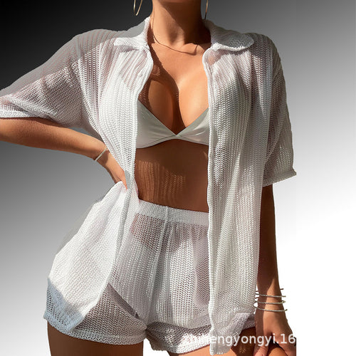 Damen Freizeitanzug mit luftigem Strickdesign R&B