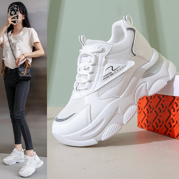 Damen Sneaker mit dicker Profilsohle und atmungsaktiver Mesh-Oberfläche R&B