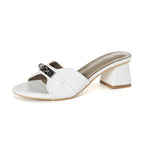 Damen Sling-Pumps mit elegantem Kettenakzent und modischem Schlangenlederdesign R&B