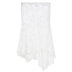 Damen Spitzenrock mit asymmetrischem Schnitt und floralen Details R&B
