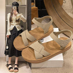 Damen modische Riemensandalen mit flexiblem Fußbett und verstellbaren Riemen