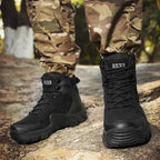 Herren taktische Einsatzstiefel mit rutschfester Sohle und atmungsaktivem Obermaterial R&B