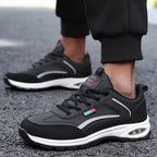Damen Sportliche Sneakers mit stoßdämpfender Sohle und elastischen Schnürsenkeln R&B