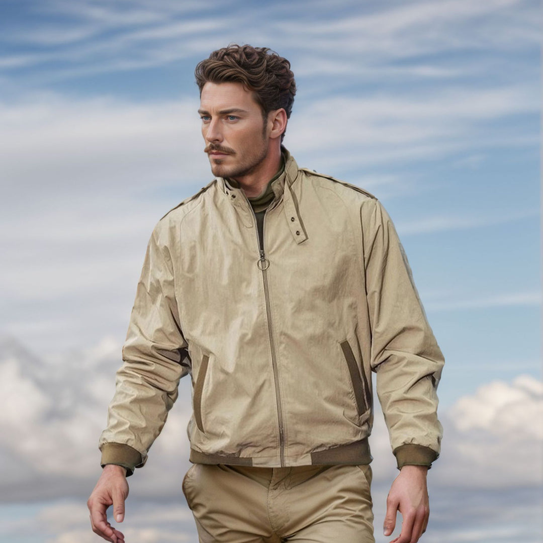 Herren leichte Übergangsjacke mit hohem Kragen und praktischen Eingrifftaschen R&B