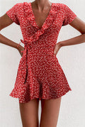 Damen Verspieltes Sommerkleid mit Rüschendetails und floralen Mustern R&B