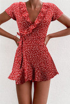 Damen Verspieltes Sommerkleid mit Rüschendetails und floralen Mustern R&B