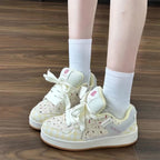 Damen modische Sneakers mit robustem Obermaterial und einzigartigem Design R&B