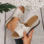 Damen Komfortable und stilvolle Mules mit raffiniertem Schleifendetail R&B