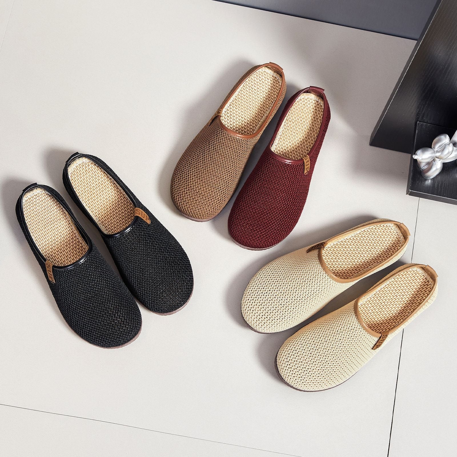 Damen Atmungsaktive Mesh-Slipper mit rutschfester Sohle R&B