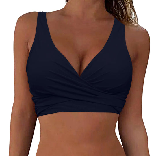 Damen komfortables Wickel-Bikinioberteil R&B