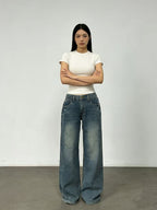 Damen Weit geschnittene Jeans mit entspannter Passform