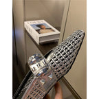 Damen modische Mules mit dekorativem Riemen R&B