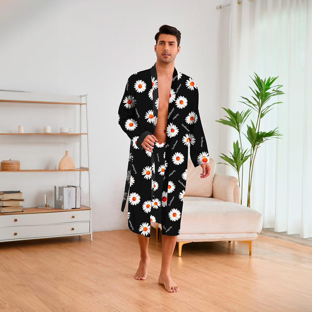 Herren Kimono mit modernem Muster und Gürtel – R&B