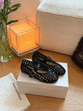 Damen Ballerinas mit dekorativem Lochmuster und bequemer Schnalle R&B