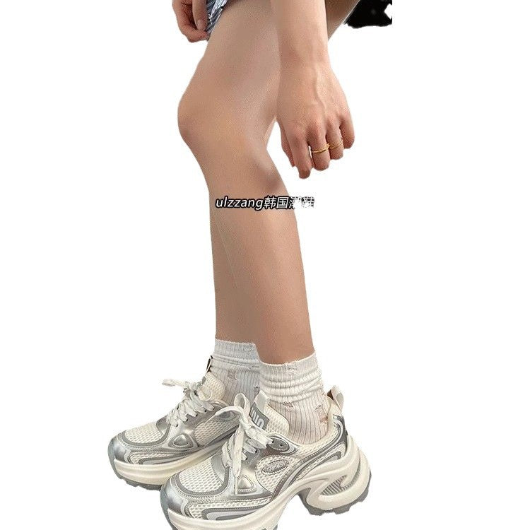 Damen Sportliche Sneakers mit atmungsaktiver Mesh-Oberfläche und gepolsterter Sohle R&B