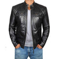 Herren Bikerjacke mit funktionalen Taschen und einzigartiger Steppung R&B