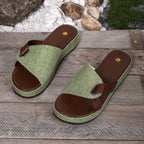 Damen bequeme Schlappen mit modischem Faltendesign