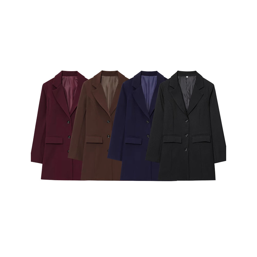 Damen eleganter Blazer mit tailliertem Schnitt R&B
