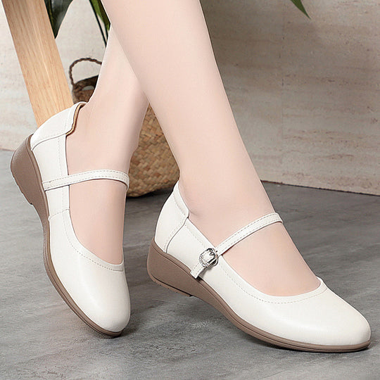 Damen Mary Jane Ballerinas mit komfortabler Sohle und elegantem Riemen R&B
