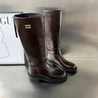 Damen Hochwertige Leder-Stiefel mit bequemem Innenfutter und robustem Profil R&B