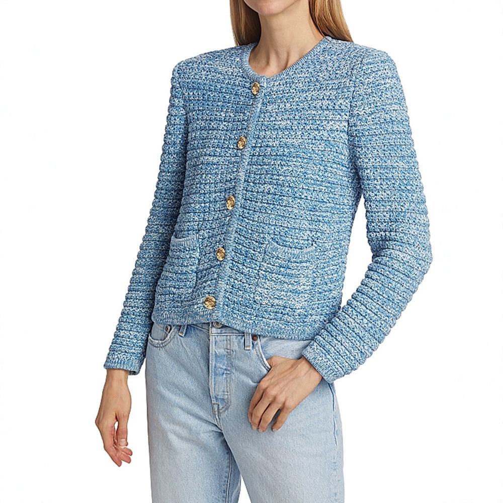 Strickjacke Damen elegant mit goldenen Knöpfen