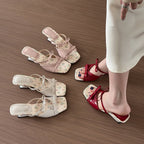 Damen elegante Sling-Pumps mit modischem Schleifendetail und komfortabler Absatzhöhe R&B