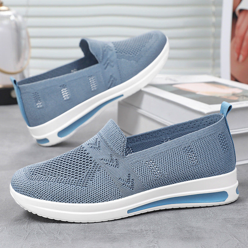 Damen Atmungsaktive Slip-On Sneakers mit flexiblem Obermaterial und komfortablem Fußbett
