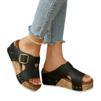 Damen Wedge-Sandalen mit komfortabler Korksohle R&B