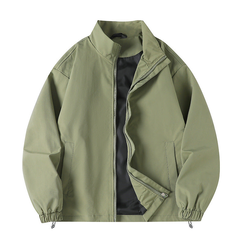 Herren lässige Windjacke mit hochabschließendem Kragen und praktischen Taschen R&B