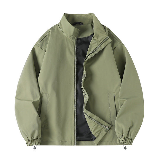 Herren lässige Windjacke mit hochabschließendem Kragen und praktischen Taschen R&B