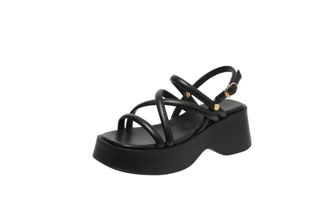 Damen Plateau-Sandalen mit elegantem Riemendesign R&B