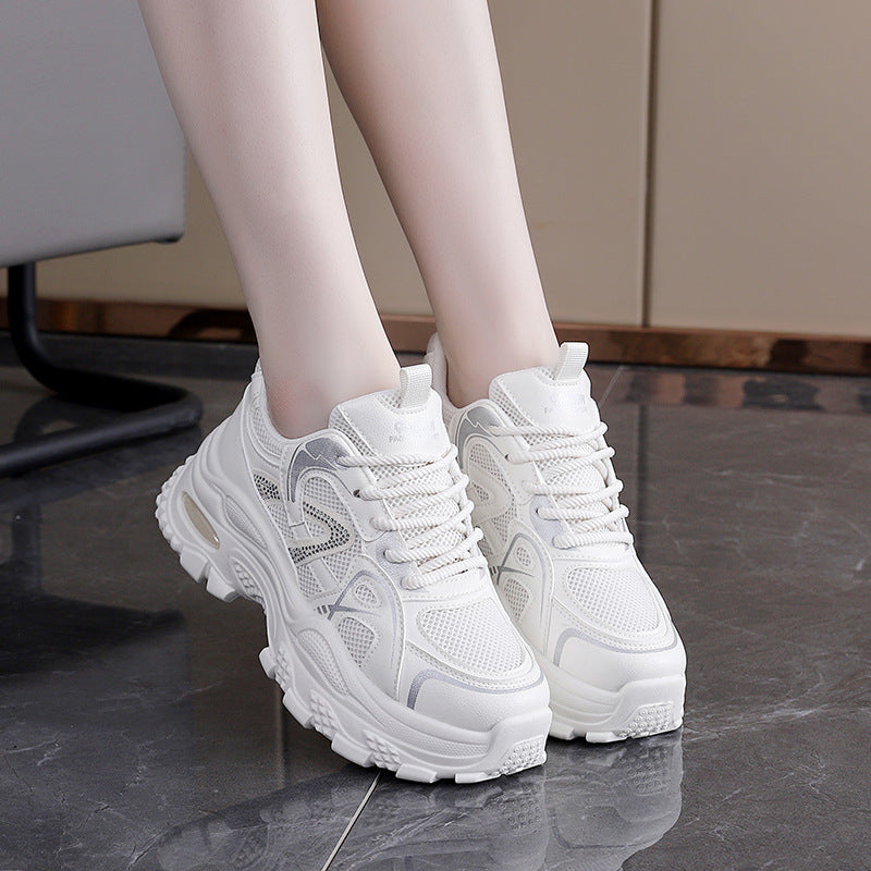 Damen Leichte Lauf-Sneaker mit luftdurchlässiger Mesh-Oberfläche und dämpfender Sohle R&B