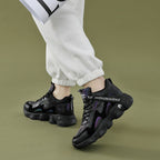 Damen sportliche Sneakers mit modischem Metallic-Design und dämpfender Sohle R&B