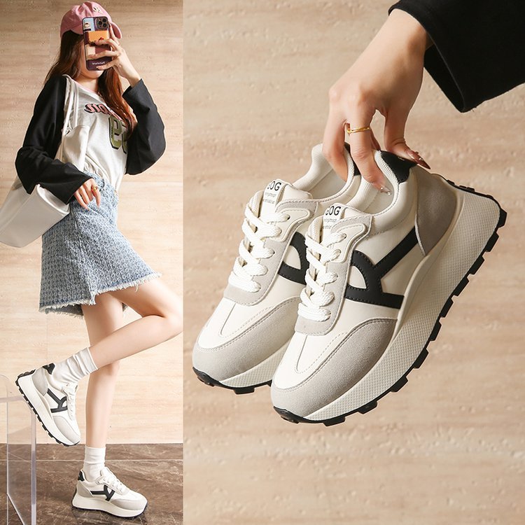 Damen sportliche Plateau-Sneaker mit stylischem Design und komfortabler Dämpfung R&B