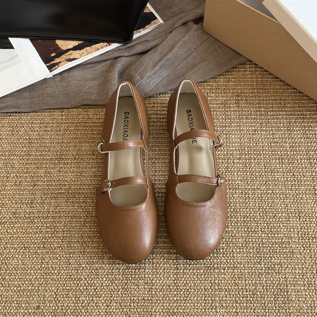 Damen Komfortable Mary Jane Schuhe mit verstellbaren Riemen R&B