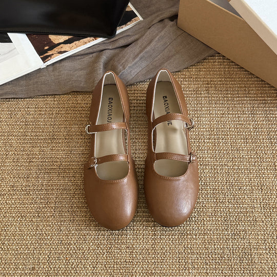 Damen Komfortable Mary Jane Schuhe mit verstellbaren Riemen R&B