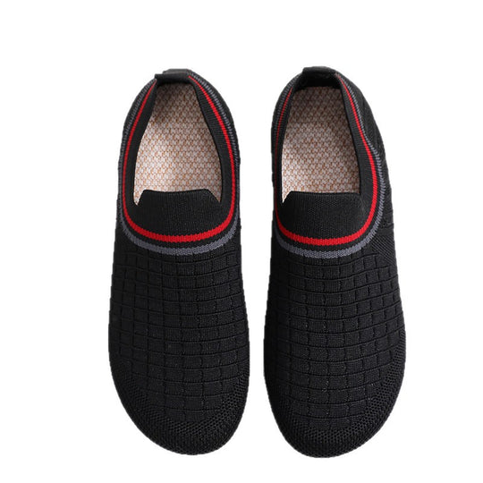 Damen atmungsaktive Slip-On Sneakers mit elastischem Kragen R&B