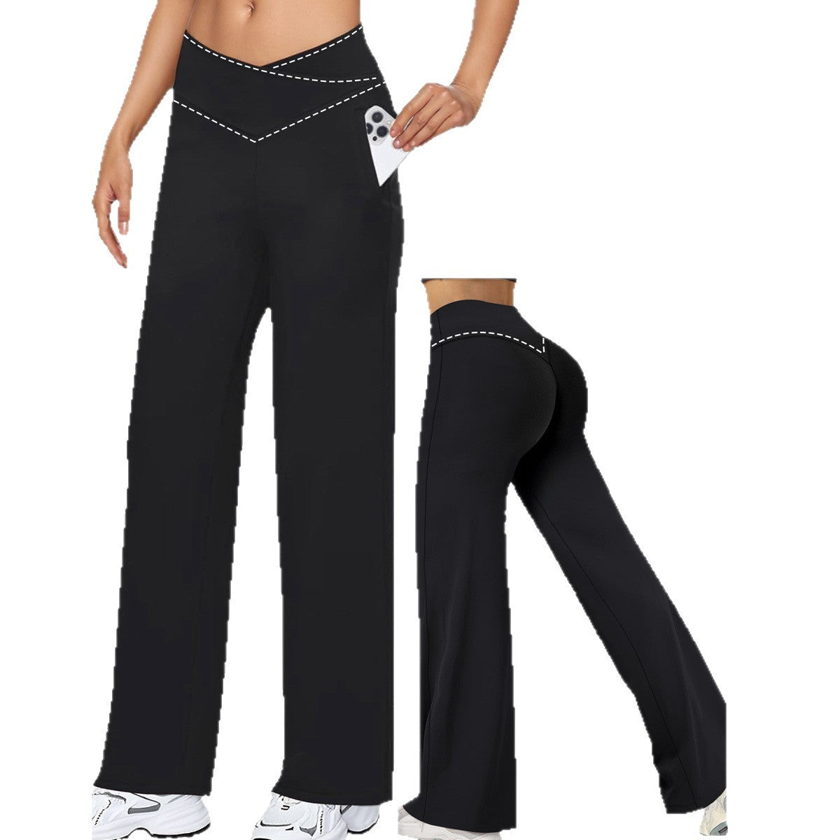 Damen Kompressionshose mit hoher Taille und Tummy Control R&B