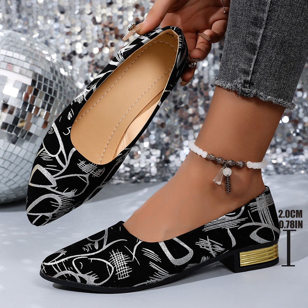 Damen Ballerinas mit elegantem grafischen Design R&B