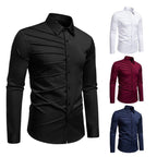 Herren Modisches Langarmhemd mit strukturiertem Design R&B