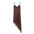 Damen Satin Nachthemd mit elegantem Spitzenbesatz R&B